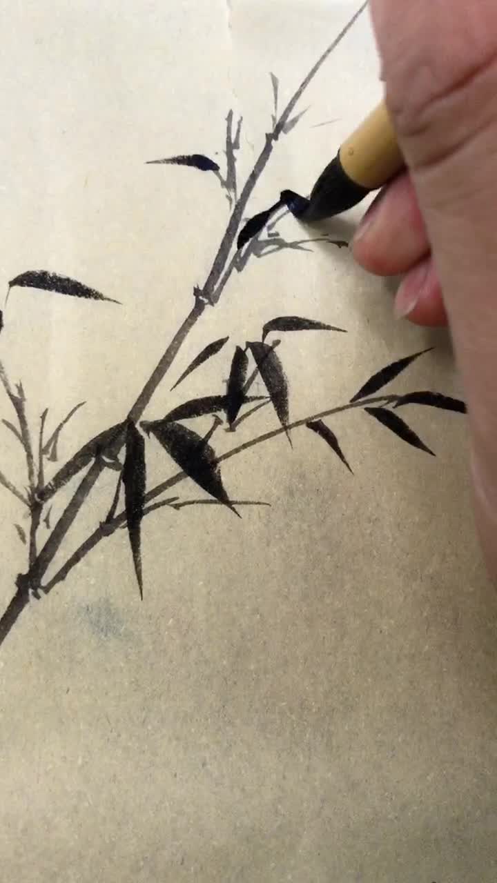 画小竹子#学画画要趁早