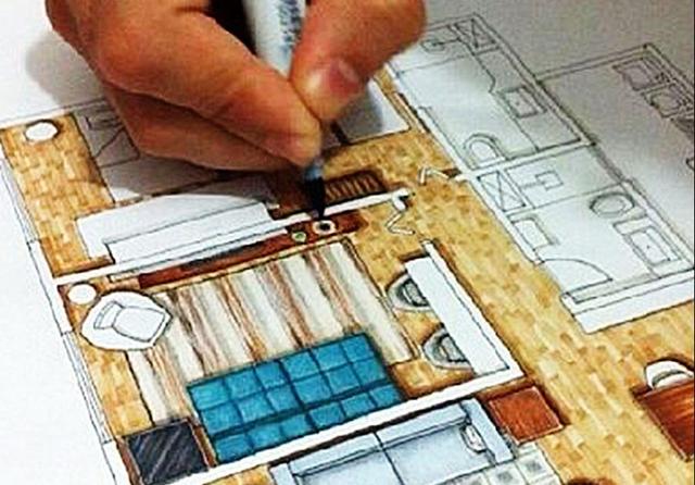 室内手绘平面家具