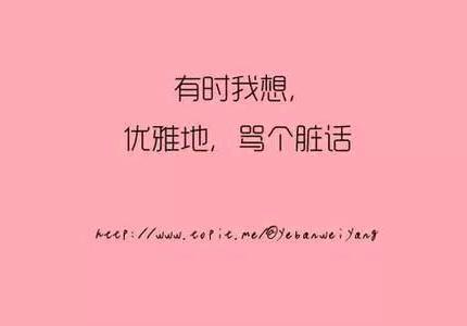 脏话的英语句子