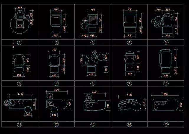 现代酒店家具cad