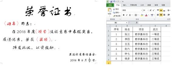 如何用word打印奖状