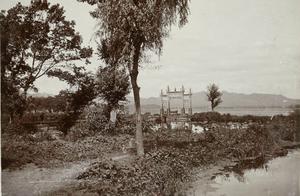 The Hangzhou west lake in old photograph 10 scene,