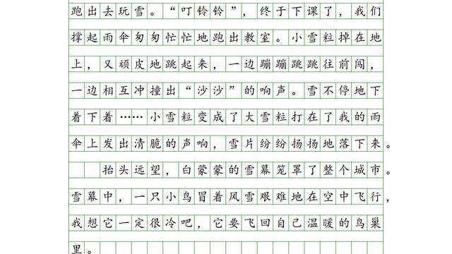 关于冬天的雪作文600字