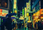 The dream that I realized to go to Japan, caught the exceeds reality beauty of Tokyo night