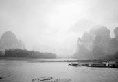Absolutely beautiful Li river scenery with hills a