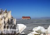 Icebound Qinghai lake was lost former days flourishing