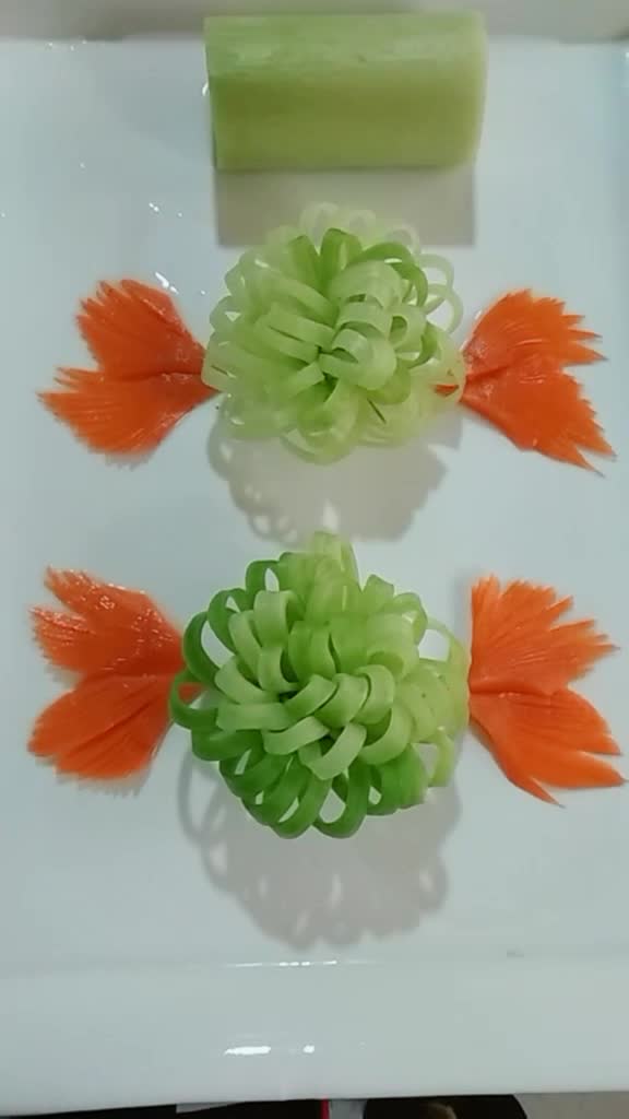 青萝卜卷花制作教程