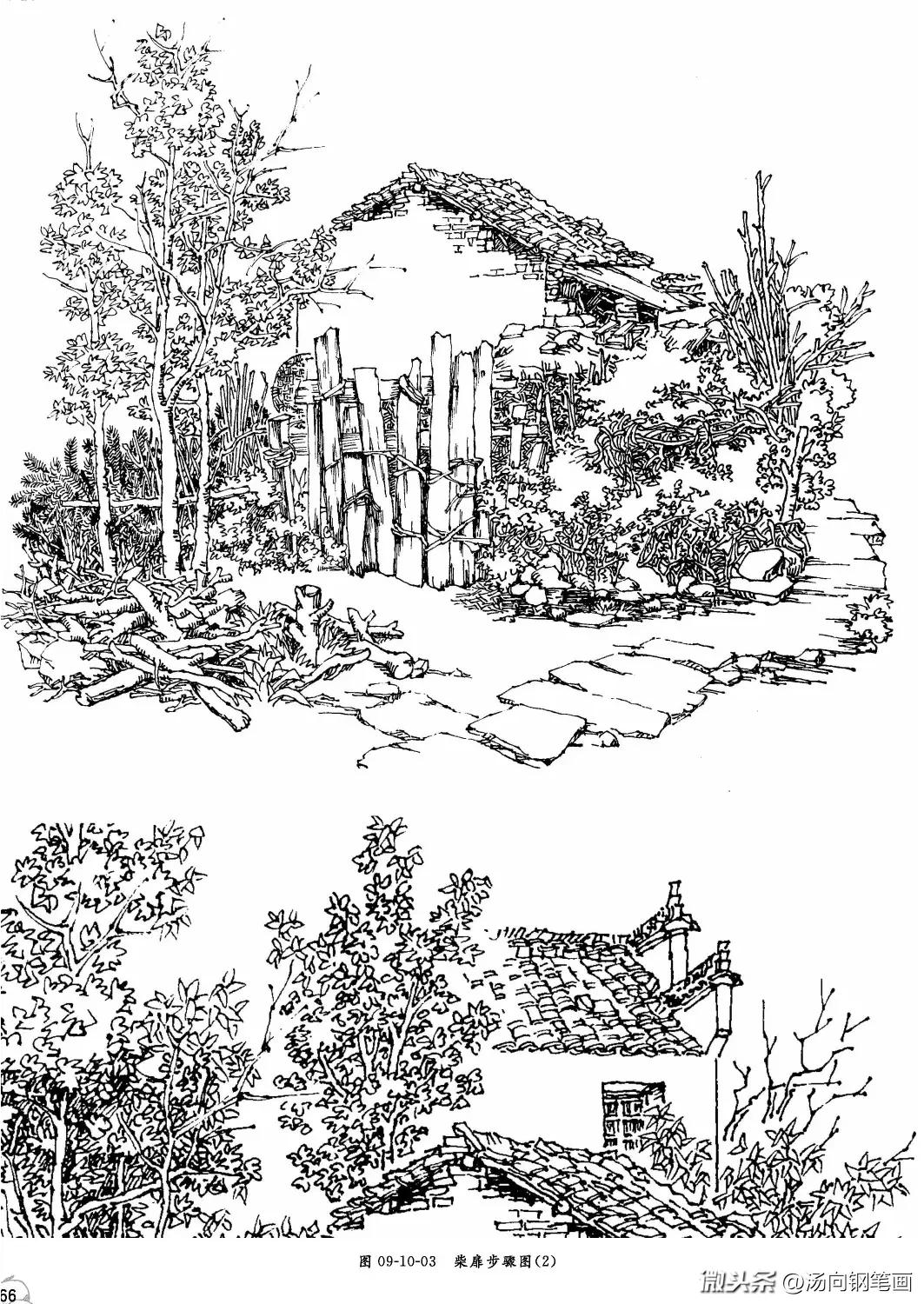 零基础学钢笔画风景速写入门教程