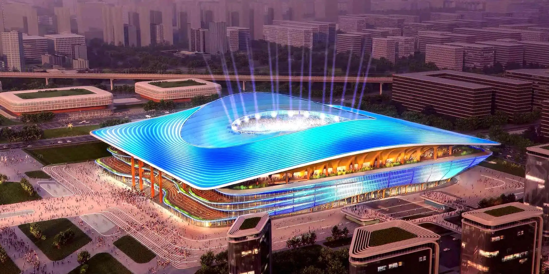 西安国际足球中心也是为了明年的亚洲杯新建的足球场,按照国际a级体育